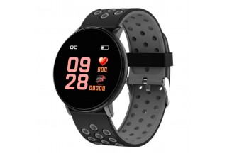 Умные смарт часы Loona FIT-02, водостойкие, мониторинг активности и здоровья, русскоязычное приложение, вибрация, чёрные(1/100)